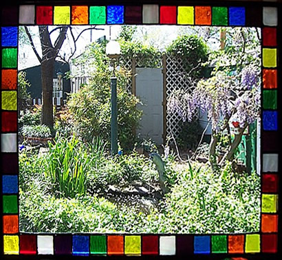 stained glass window garden